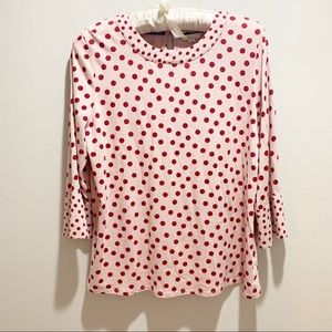 BODEN Plus Size Polka Dot Stretch Knit Top